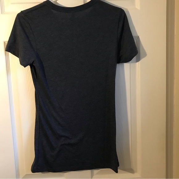 women’s blue size M t-shirt with cute origami rhino and bird. - Picture 2 of 4